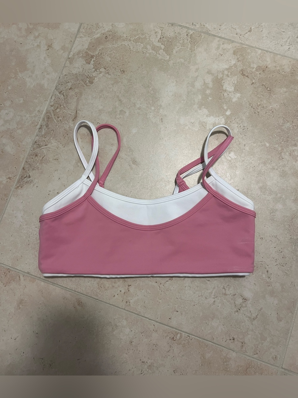 LIAISON THE LABEL Petal Pink/White Sports Bra